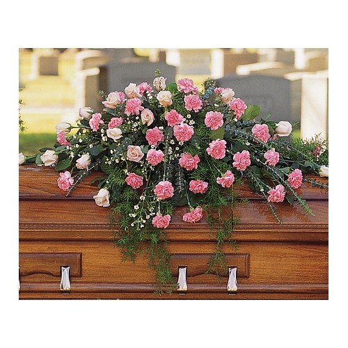 Heavenly Pink Casket Flowers Spray