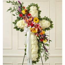 Luxurious Catholic Cross Funeral Flowers