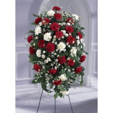 Most Memorable Tribute - Red and White Standing Spray