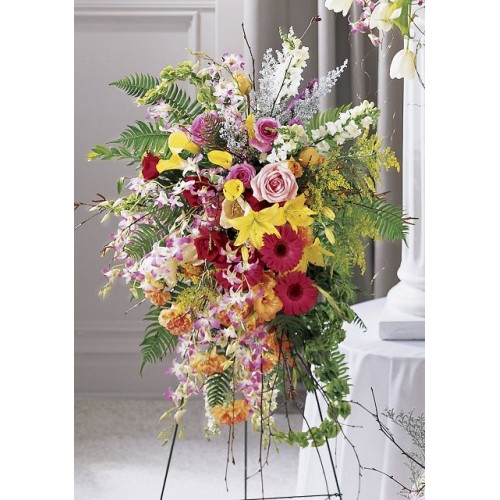 Stunning Colorful Condolences Spray