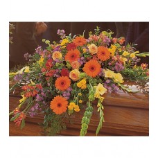 Summer Sentiments Funeral Casket Flowers
