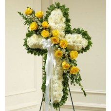 Holy Cross Funeral Flowers - Superb Standing Spray