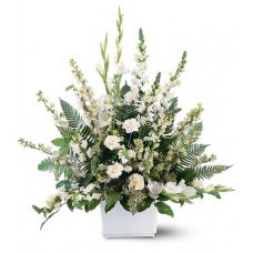 White Expressions Flowering Basket