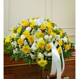 Colorful Condolences - Casket Flower Spray