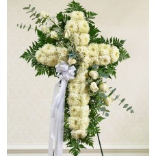 Whites and Greens - Holy Cross Funeral Flowers