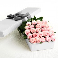 2 Dozen Pink Roses in a Box